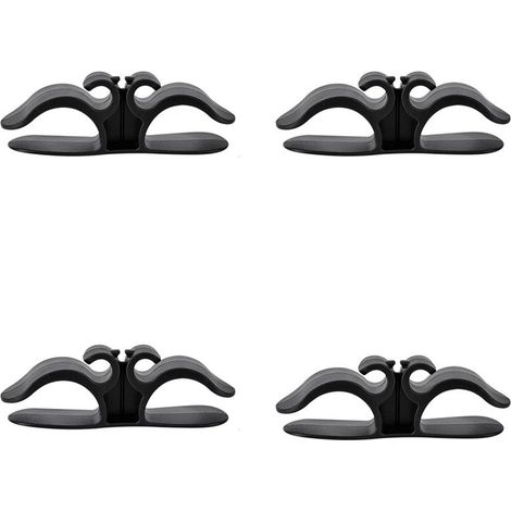Enrouleur de câble cuisine noir – 4 pièces, compact 9,6 x 3 cm, multifonctionnel pour appareils électroménagers (1/5)