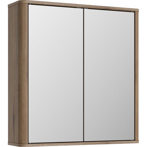 Armario con espejo para baño Skara, Roble, 56 x 58.4 cm, Vicco (1/5)