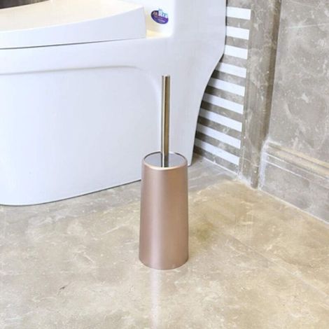 WC Brosse Brosses De Toilette Ensemble de Brosse de Toilette dorée pour Salle de Bain-Or Rose (1/4)