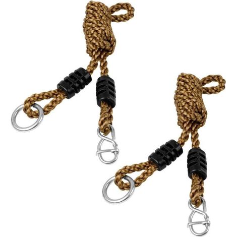 1 paire de cordes réglables pour balançoire + corde rallonge de 1,8 m – sangles de fixation polyvalentes pour balançoires, hamacs et camping, charge maximale 300 kg (1/5)