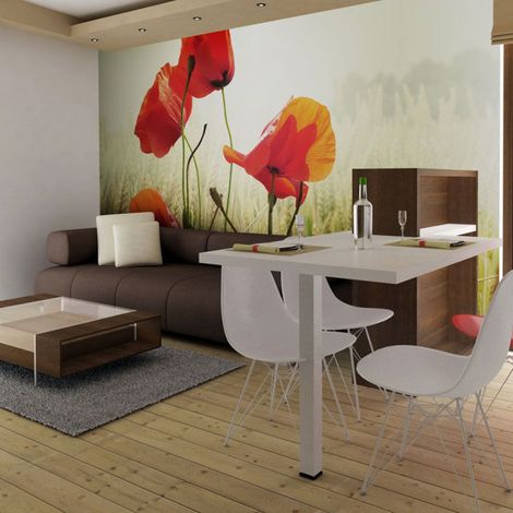 Papier Peint "Inspiré par la Beauté du Coquelicot" 154 x 200 cm (1/2)