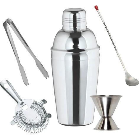 Cocktail Shaker, Edelstahlshaker Set, 3-teiliger, groß