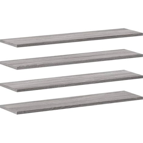 Maison Exclusive - Wandregale 4 Stk. Grau Sonoma 80x20x1,5 cm Hol