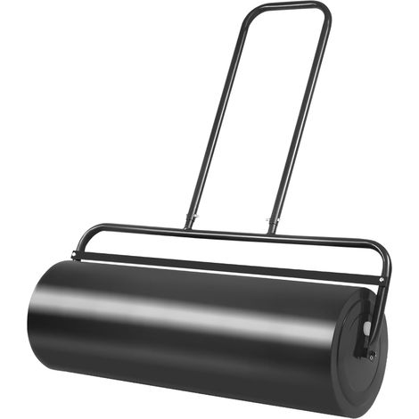 COSTWAY Rasenwalze Handwalze 48L, Gartenwalze mit Griff, Ø 32CM, befüllbar mit Wasser/Sand, Schwerlasttrommel Graswalze Trommel, Rasenroller für Ebenen Rasen Garten, Schwarz (1/5)