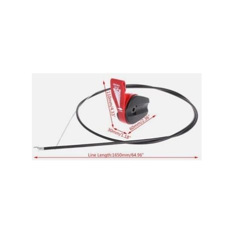 Poignée de tondeuse à gazon, câble de traction, kit de câble d'accélérateur, levier de commande (1/4)