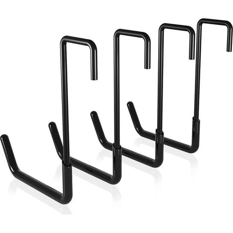 Garagenhaken (4 Stück), groß und robust, zum Aufhängen, kein Bohren erforderlich, vielseitig einsetzbar für Leitern, Fahrräder, Balken und Gartengeräte. (1/4)