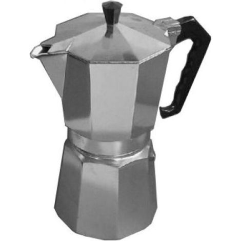 Vtizikl Caffettiera Moka Napoletana Caffè 6 Tazze Alluminio Grigio Guarnizione Silicone -