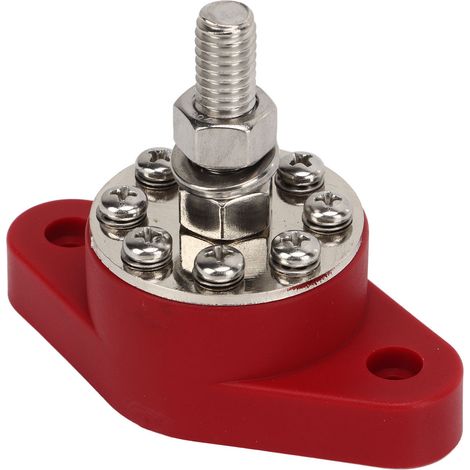 Bloc de distribution électrique 8 bornes, vis 3/8", DC 48V 180A, barre omnibus universelle pour batterie marine, camping-car et bateau (1/5)