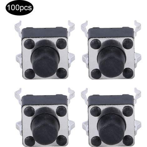 100 Stück Mini-Mikro-Taster (6 x 6 x 6 mm) – Taktile Drucktaster (1/5)