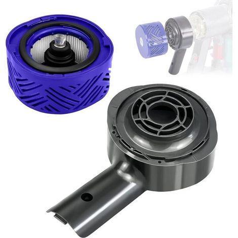 Couvercle arrière du moteur et kit de filtre arrière pour Dyson V6 DC58 DC59 DC61 DC62 DC74 accessoires d'aspirateur, pour kit de conversion de filtre Hepa (1/5)