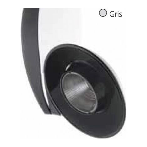 Projecteur LED 51W gris orientable sur patère lumière blanc froid 4600K avec alim 230V IP20 CYCLADE TRAJECTOIRE 003245