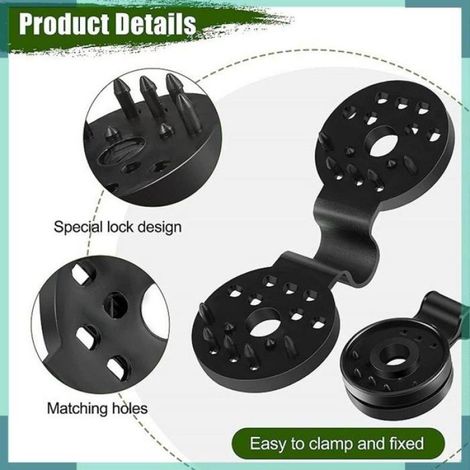 Schattierungstuchclips, schwarze Sonnenschutznetzclips, 50 Stück, einfaches DIY-Montageset (1/5)