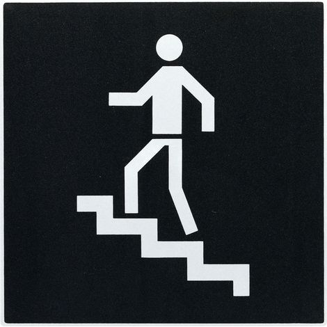 Plaque de porte Escalier de montée - Europe design 200x200mm - 4280103 (1/2)