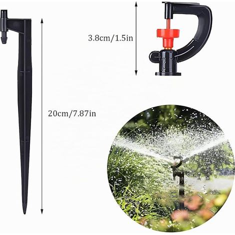 Irrigation Drippers G-Type 360 Degree Rotation Sprinkler Sprinkler Spray Nozzle Accessory for Garden Lawn (1/4)