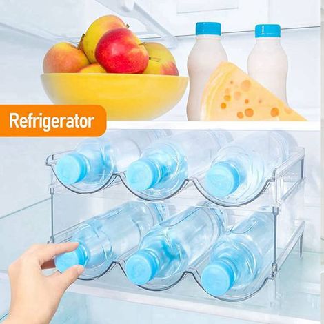 1 color: Transparent Material: PET Transparent display/storage rack for water bottles