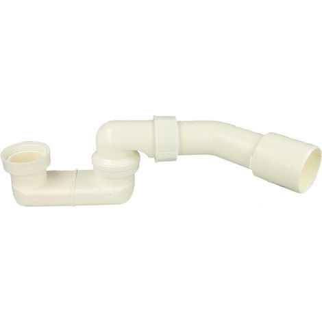 Siphon pour garniture d'écoulement et trop plein baignoire plastique 40/50