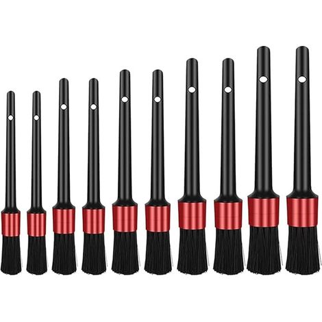 Pinceau de Détail Auto Detailing Brush Brosses Nettoyage Voiture d'entretien pour et Moto Lavage Extérieur 10 pcs (1/5)