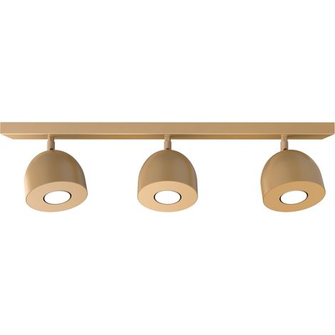 LUMICOM  CAMPANELLA Plafoniera, 3X GU10, max 33W, metallo, anodic gold, D.12cm (1/2)