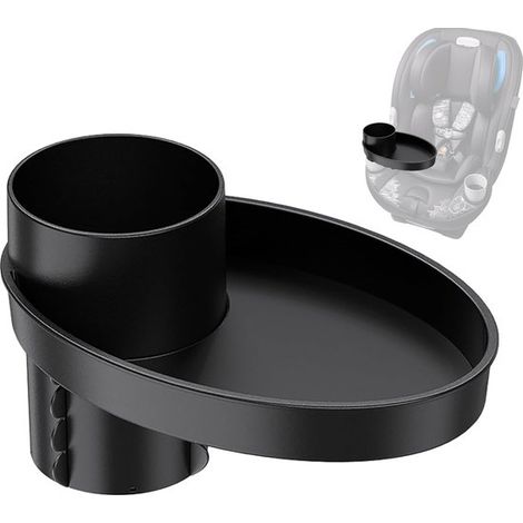 Porte-gobelet pivotant pour siège auto, plateau repas pour enfants Porte-gobelet pour siège auto, plateau repas pour siège auto, plateau de rangement pour poussette, compatible avec la plupart des si (1/5)