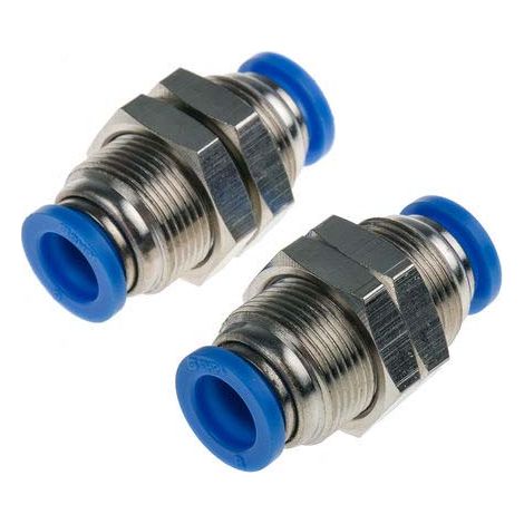 Adaptateur de traversée de cloison RS PRO vers Enfichable, 12 mm Enfichable, 12 mm ( Prix pour Sachet de 10 )