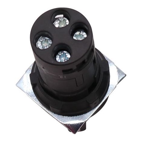 XB7-ED33 Three-position rotary switch, one-piece plastic button, 22mm opening diameter. (1/4)
