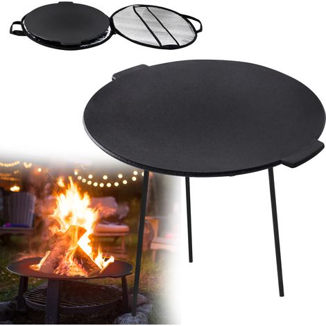 AUFUN Poيle ـ Griller en Fonte avec 3 Pieds (1/5)