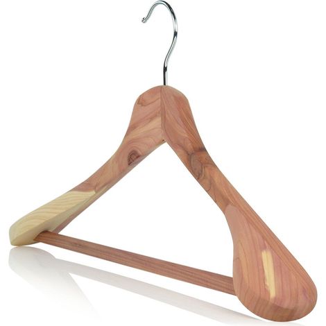 FPLUS percha madera traje cuncial , Perchas de madera de alta calidad: fabricadas con madera natural de calidad premium mejorada. Tenga la seguridad de que mantendrá de manera cons