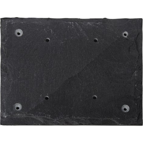 Plaque de maison en ardoise - 15 x 18 cm - Plaque d'adresse 4 trous prépercés - Livraison gratuite
