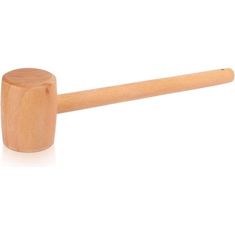 Wooden Mallet, Professional Wooden Hammer with Ergonomic Handle, Mini Portable Wooden Hammer for Carpenter DIY Leather Craft