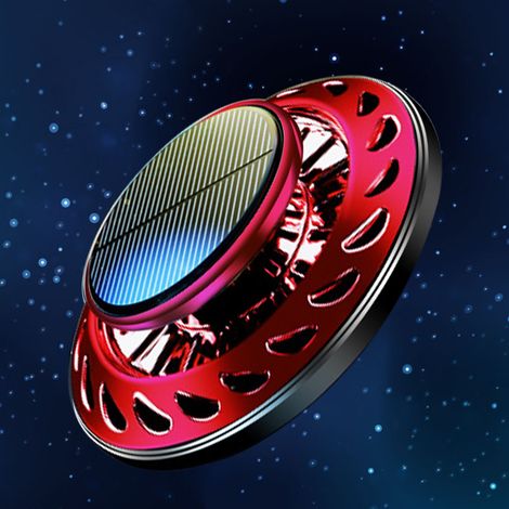 Diffuseur d'huiles essentielles pour voiture, rotatif, élimine les odeurs, parfum longue durée, soulage le stress, désodorisant rouge (1/5)