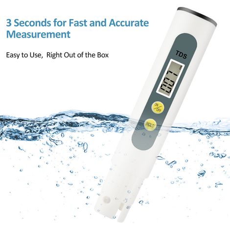 Penna multifunzionale per il test TDS dell'acqua, strumento per la qualità domestica, rilevatore portatile e rapido di impurità e durezza. (1/5)