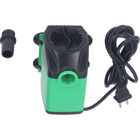 Pompe submersible 110V 2000L/h, silencieuse, hauteur de refoulement 3M (10ft), idéale pour aquariums, bassins, fontaines, statues et hydroponie. Pompe de relevage haute performance, faible bruit, pour (1/5)