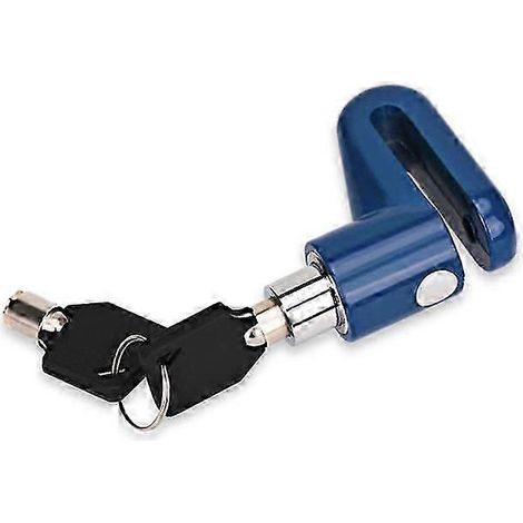 Antivol de disque pour moto, voiture électrique, vélo électrique, alarme, cadenas en forme de U, clés de sécurité antivol (bleu) (1/5)