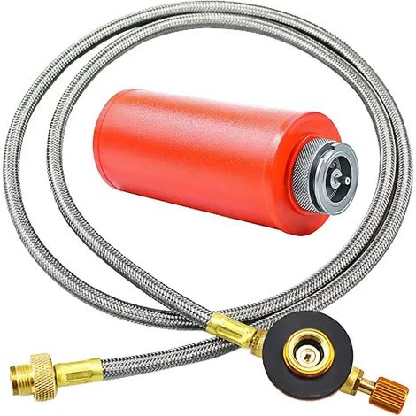 Adaptateur pour réchaud à gaz d'extérieur, type cassette, convertisseur pour réchaud split, idéal pour le camping, la cuisine et les pique-niques, équipement de camping, réchauds de cuisine portables (1/5)