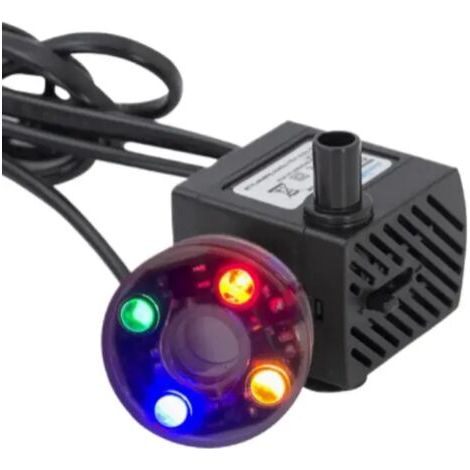 Pompa/fontana ad aria con luci LED da 3W/5W per acquario, giardino roccioso, decorazione, 220V (1/5)