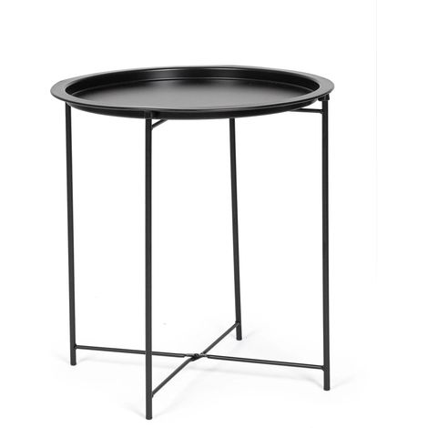 Tavolino Hilmar nero ø47x51 cm