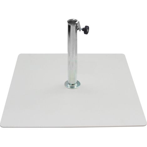 Base per Ombrellone da Giardino 20 Kg per Tubi Ø38mm in Metallo Bianco