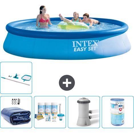 Intex Piscina Easy Set Rotonda - 396x84 cm - 7-pezzi S40676 (1/5)