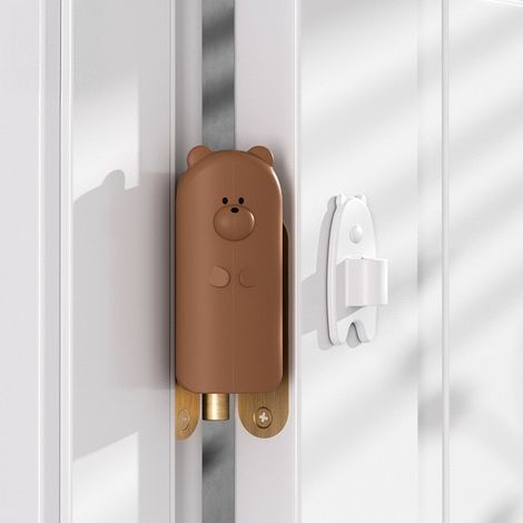 Cache-charnière de porte - Protection anti-pincement de porte, protection anti-pincement en silicone suspendue et butée anti-claquement, protection bébé pour maintenir la porte ouverte et empêcher les (1/4)