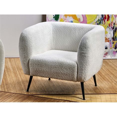 Buster Sessel, weicher Frottee, Off-White, 81 x 74 x 70 cm (1/3)