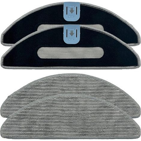 Lot de 4 chiffons de rechange pour robot iRobot Roomba Combo i5, i5+, j5, j5+ - Accessoires réutilisables, lavables, en microfibre (1/5)