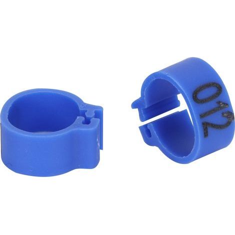 Bague Pied d'oiseau, Accessoire pour Pigeons Clip d'identification pour Bague Bague pour Pigeons avec étiquettes 001 à 100 pour Oiseaux Adultes pour la Gestion des Oiseaux(Blue) (1/5)