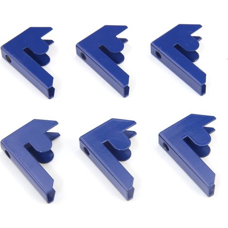 6 Conectores Azules para Estanterías T-Rax de Acero Robusto Piezas Conectores de Estantería Piezas Unir Bahías de Estanterías Metálicas T-Rax sin Tornillos de Garaje Taller Almacén (1/3)