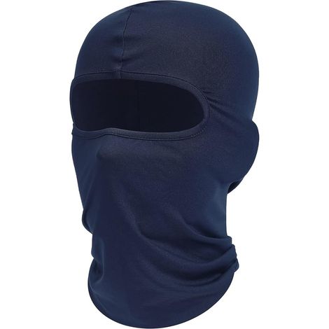 Cagoule, masque de ski, protection UV, écharpe de moto, tour de cou d'été, unisexe, bleu marine (1/4)