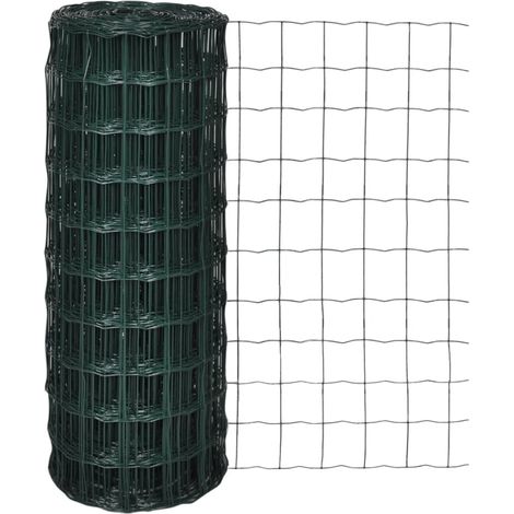 INLIFE Clôture euro Acier 25 x 1,0 m Vert (1/4)