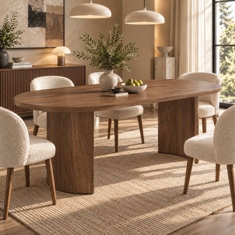Table à manger / table de cuisine, salle à manger, repas en famille, design industriel, 90 cm, repas conviviaux, mobilier salle à manger (1/5)