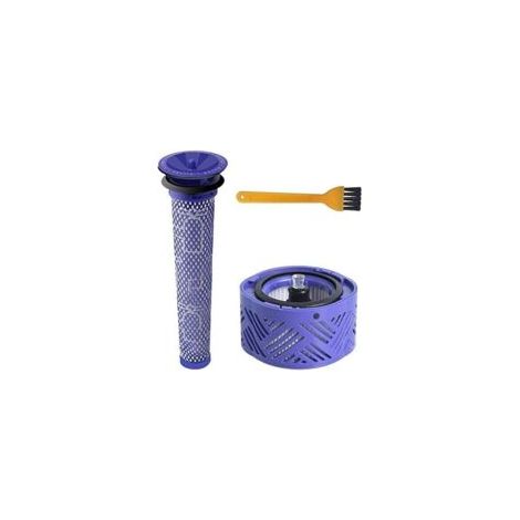 Filtre HEPA post-moteur et pré-filtre pour aspirateurs V6, V7 et V8, kit de filtres de rechange pour la série Dyson V6, accessoire pour aspirateur DY-966912-03 (lot de 3 avec brosse de nettoyage) (1/5)