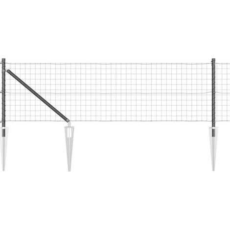 Maison Exclusive - Schweißdrahtzaun mit Spikes 50 x 0,4 m (B x H)