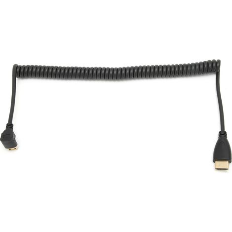HDMI-Adapter Typ A Stecker auf Typ C Buchse, 90-Grad-Winkelstück mit Federmechanismus (1/5)
