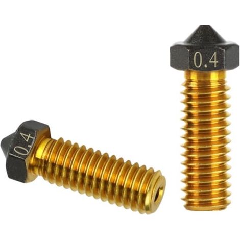 3D-Drucker-Ersatzteile – 3D-Druckerdüsen – 2-teilige Düsen aus vulkanischem Messing, 0,4 mm, ohne Anti-Brust-Kopf, geeignet für 1,75-mm-3D-Drucker
